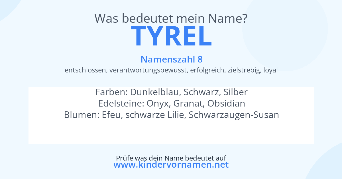 Was bedeutet der Name Tyrel?