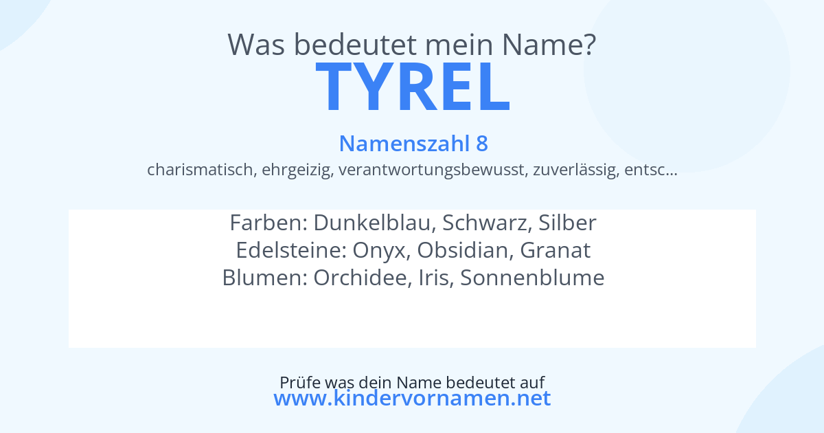 Was bedeutet der Name Tyrel?