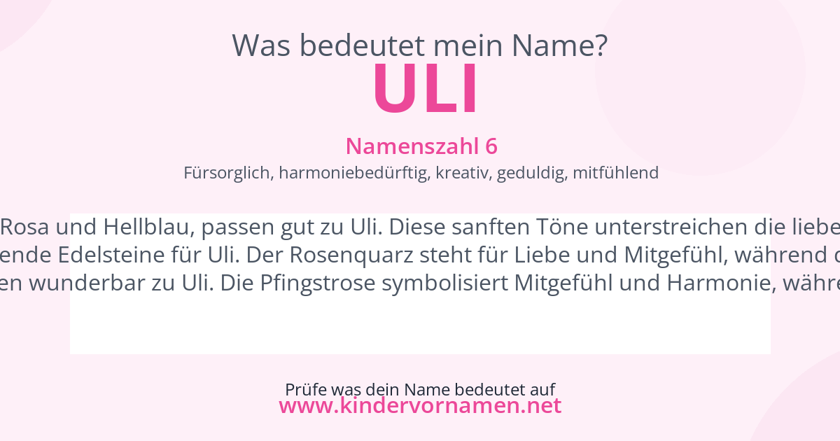 Was bedeutet der Name Uli?