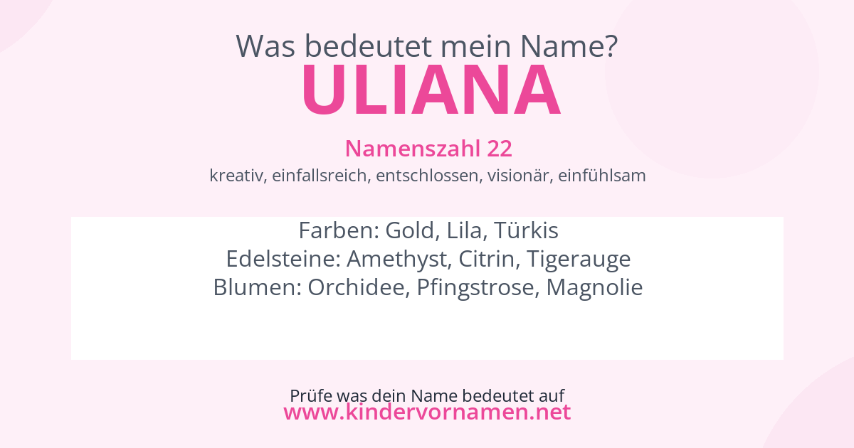 Was bedeutet der Name Uliana?