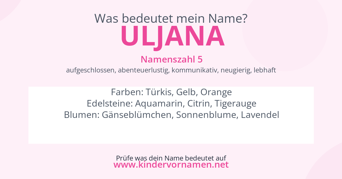 Was bedeutet der Name Uljana?