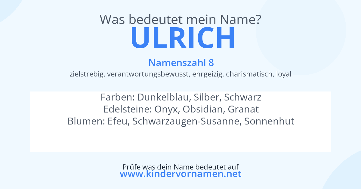 Was bedeutet der Name Ulrich?