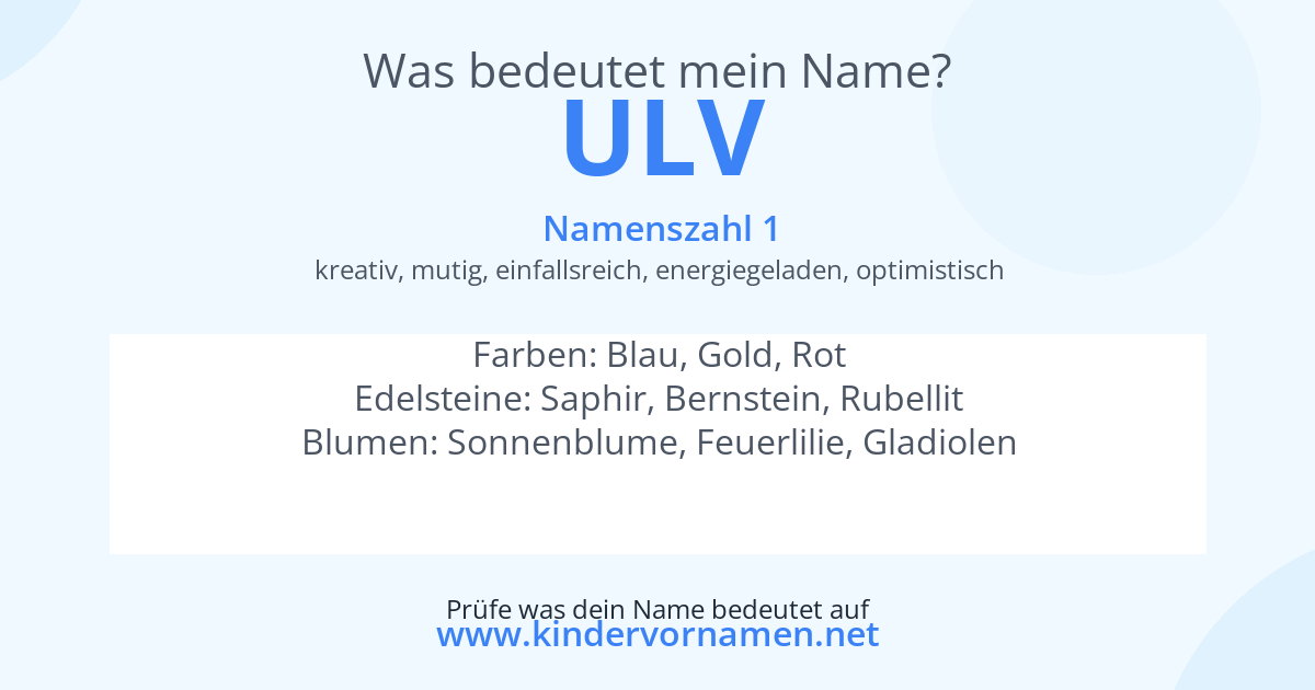 Was bedeutet der Name Ulv?