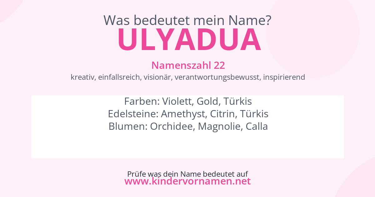 Was bedeutet der Name Ulyadua?