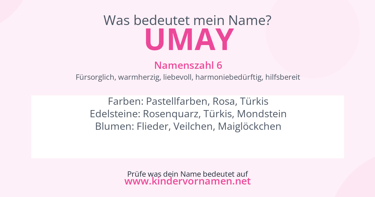 Was bedeutet der Name Umay?