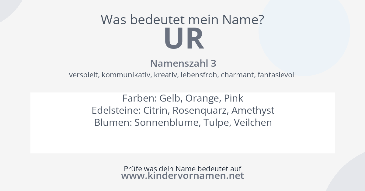 Was bedeutet der Name Ur?