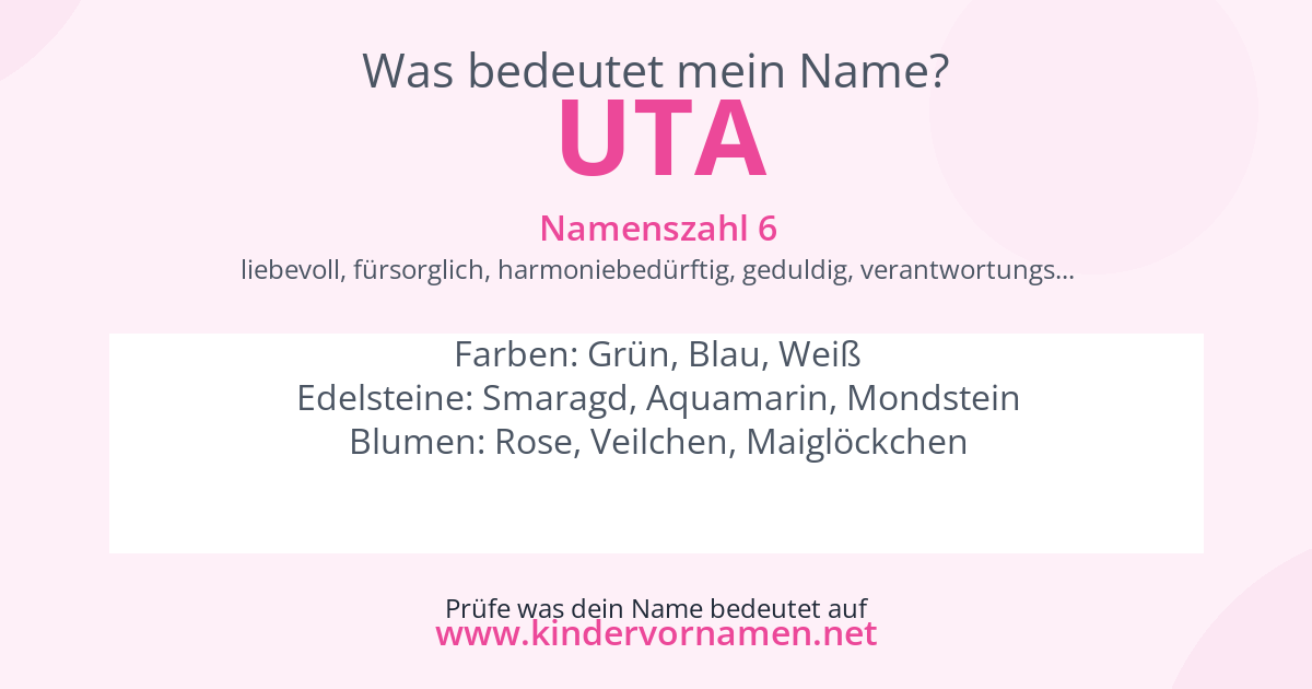 Was bedeutet der Name Uta?