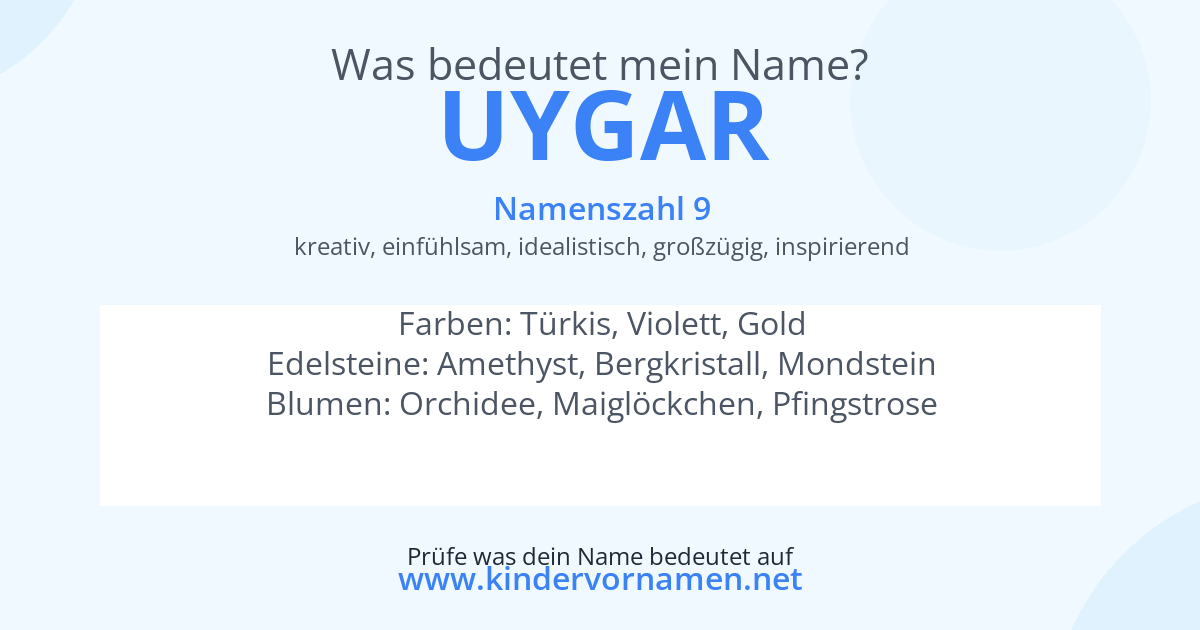 Was bedeutet der Name Uygar?