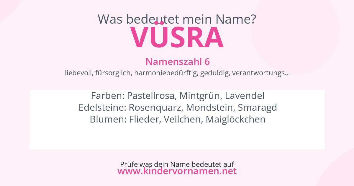 Was bedeutet der Name Vüsra?