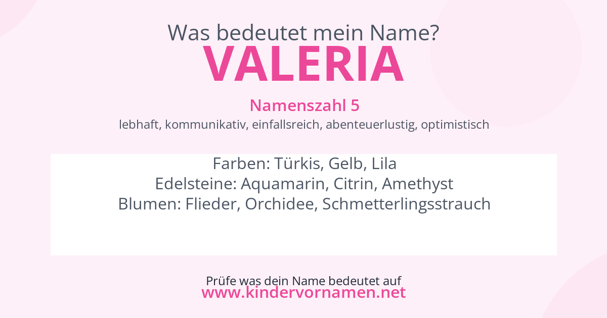 Was bedeutet der Name Valeria?