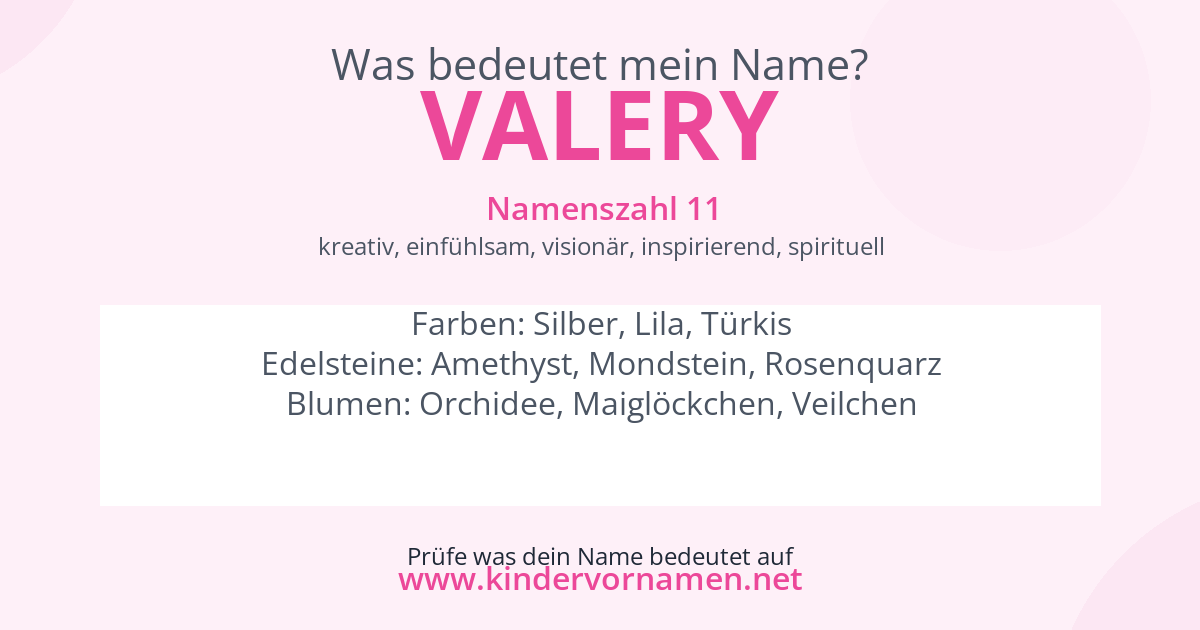 Was bedeutet der Name Valery?
