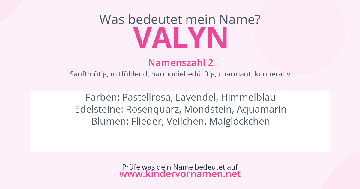 Was bedeutet der Name Valyn?