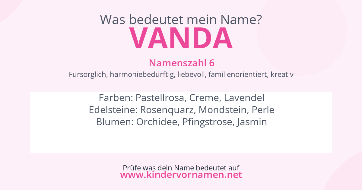 Was bedeutet der Name Vanda?