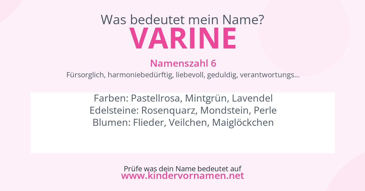 Was bedeutet der Name Varine?