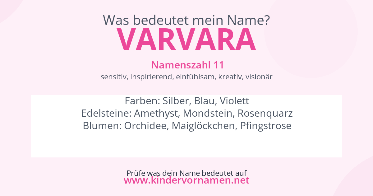 Was bedeutet der Name Varvara?