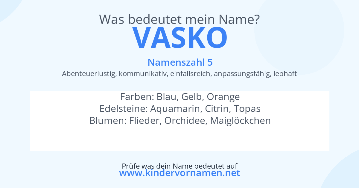 Was bedeutet der Name Vasko?