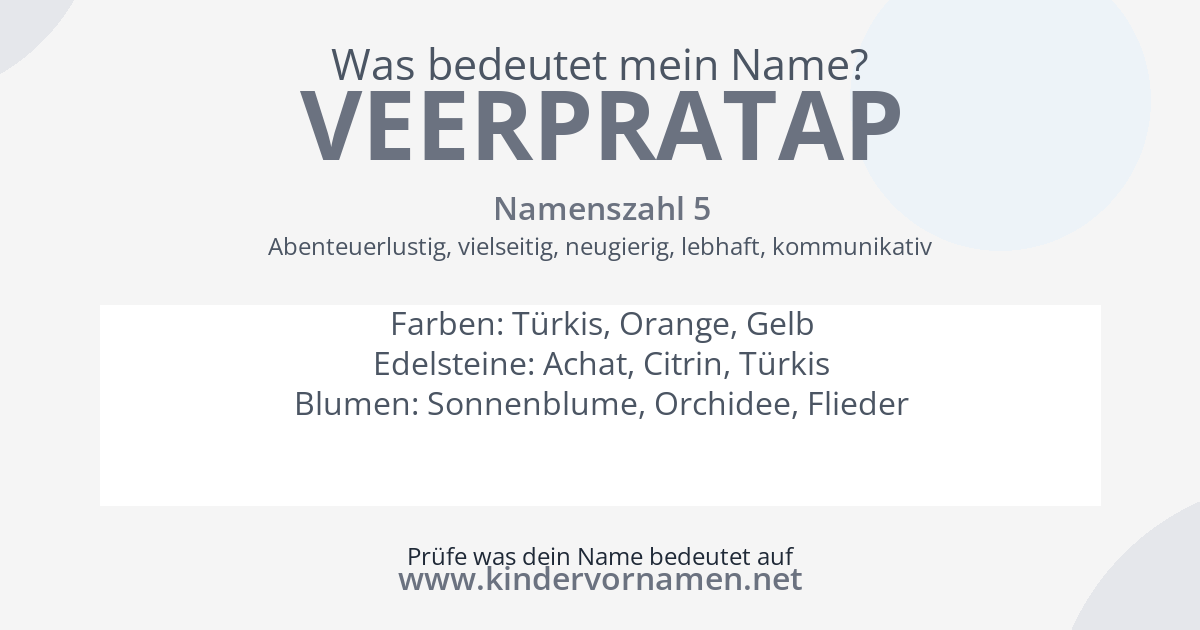 Was bedeutet der Name Veerpratap?
