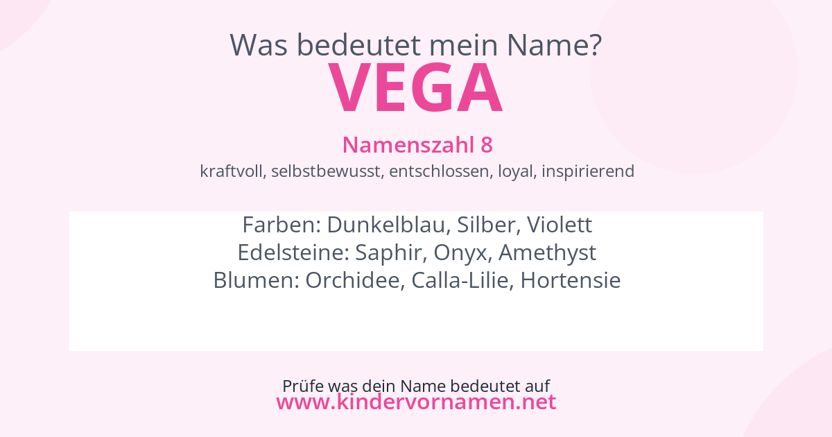 Was bedeutet der Name Vega?