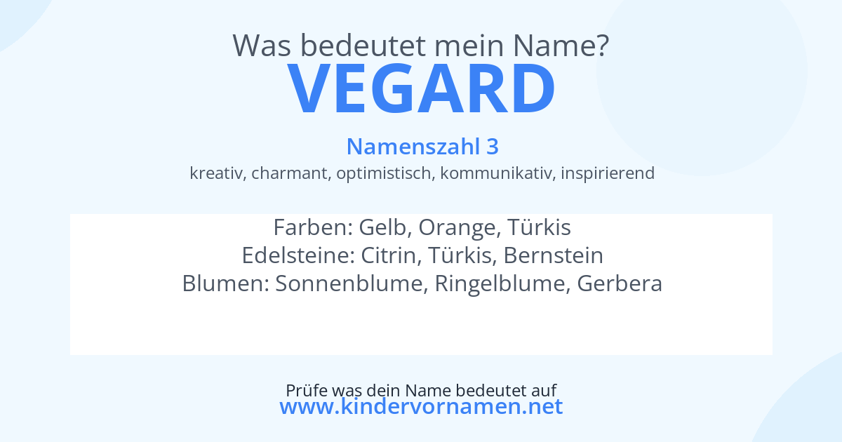 Was bedeutet der Name Vegard?