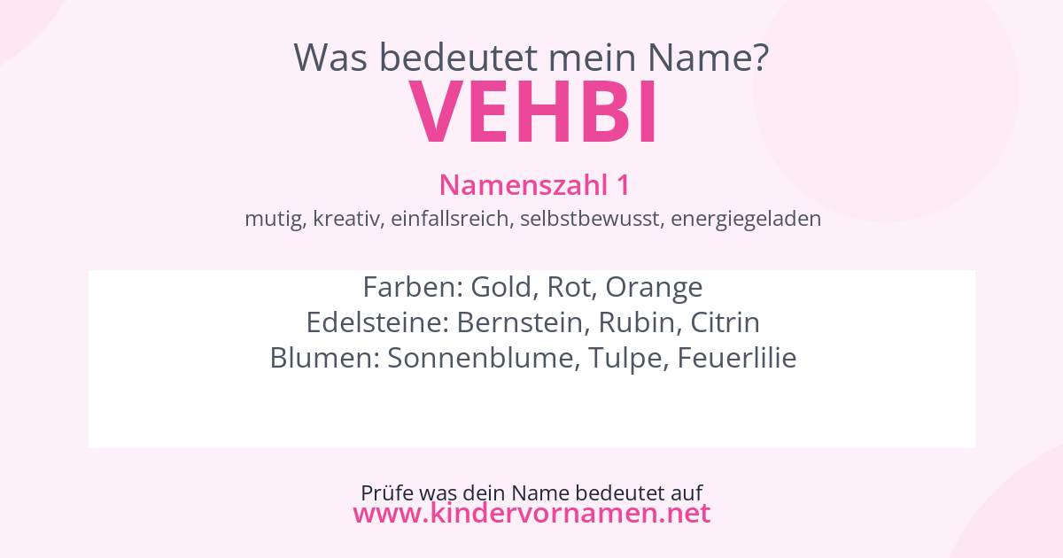 Was bedeutet der Name Vehbi?
