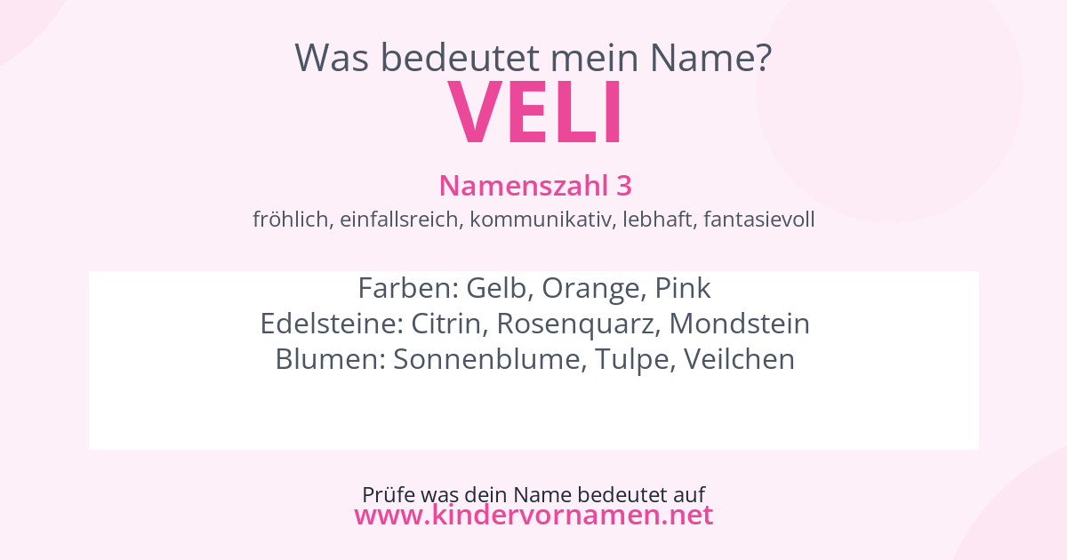 Was bedeutet der Name Veli?
