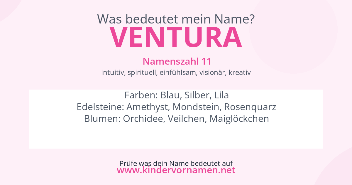 Was bedeutet der Name Ventura?