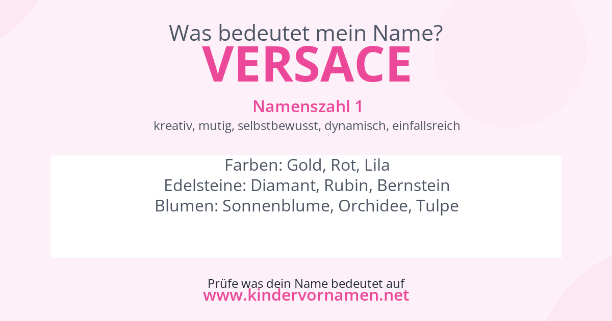 Was bedeutet der Name Versace?