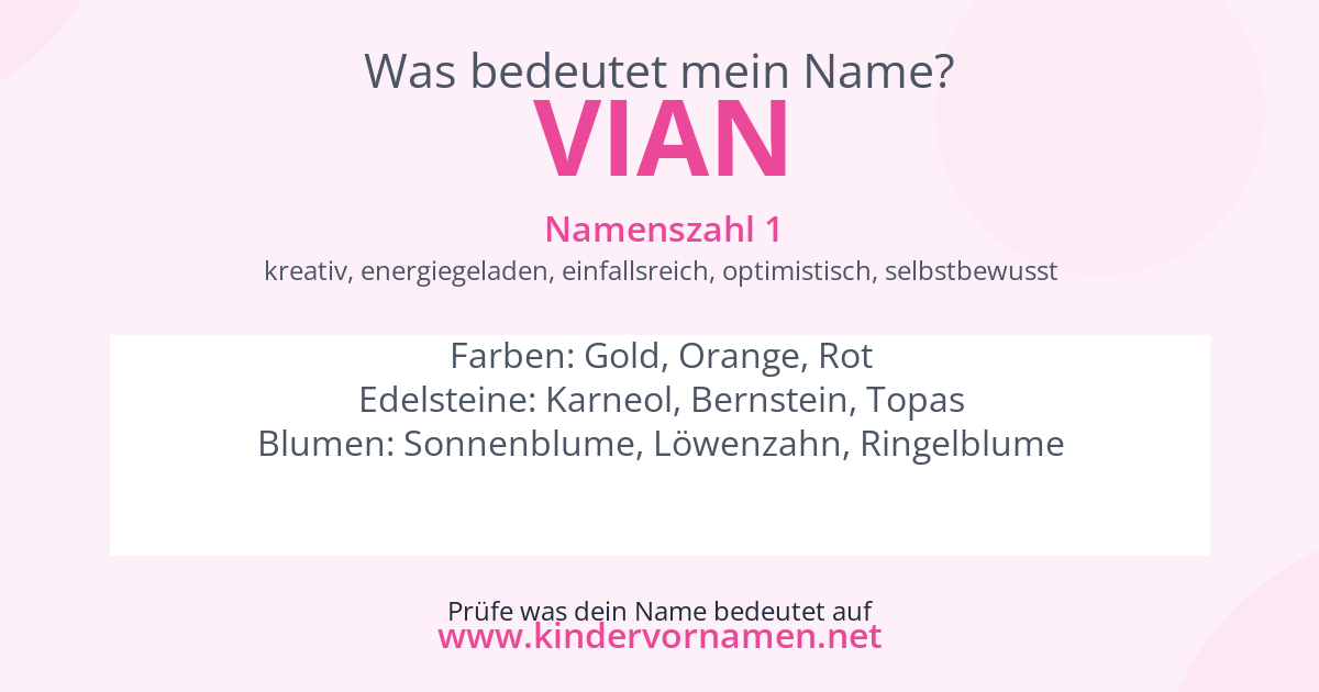Was bedeutet der Name Vian?
