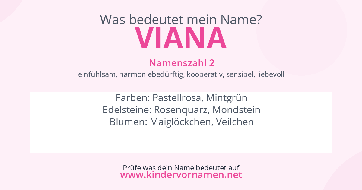 Was bedeutet der Name Viana?
