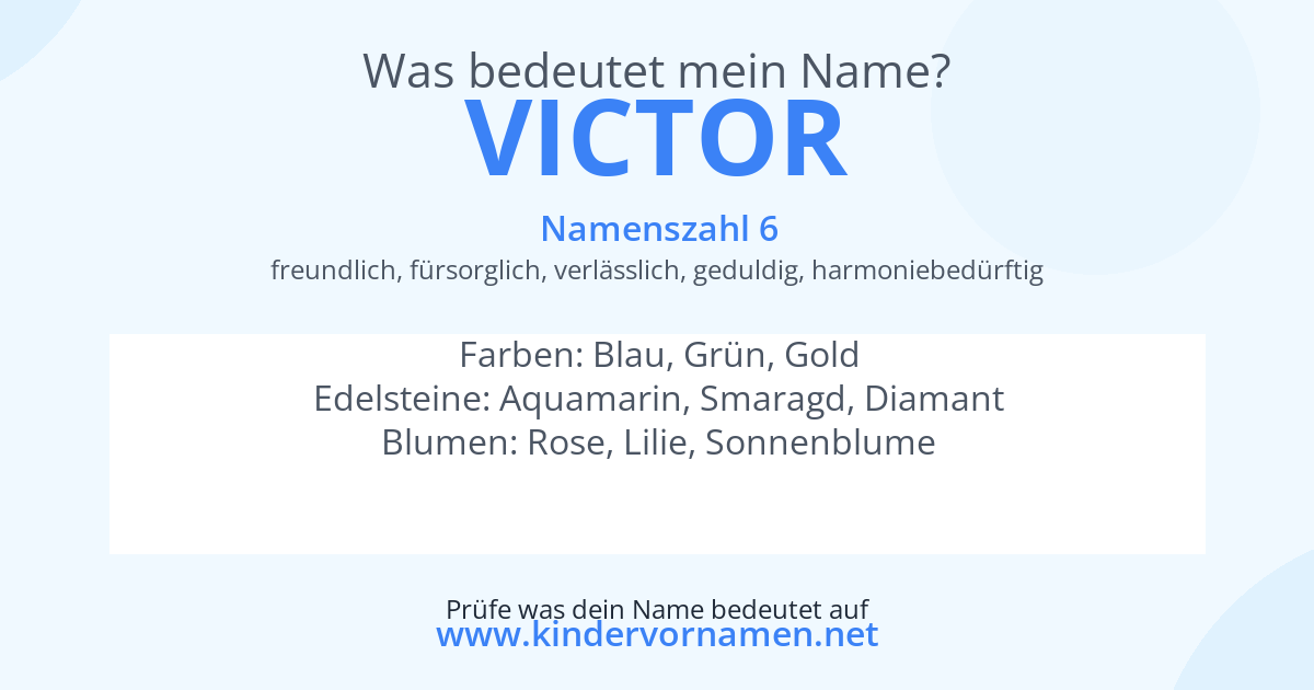 Was bedeutet der Name Victor?