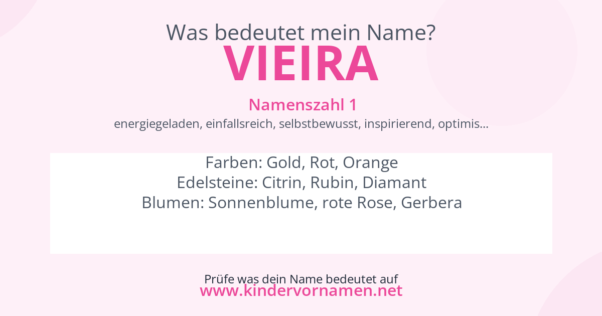 Was bedeutet der Name Vieira?