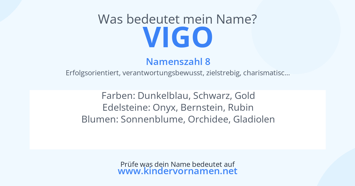 Was bedeutet der Name Vigo?