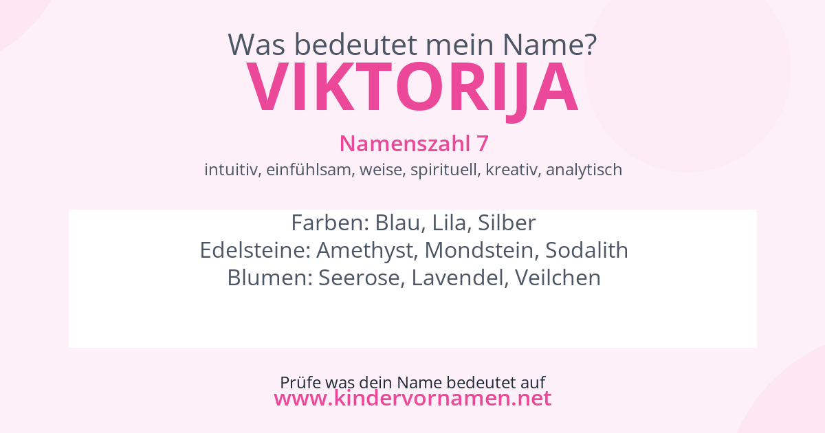 Was bedeutet der Name Viktorija?