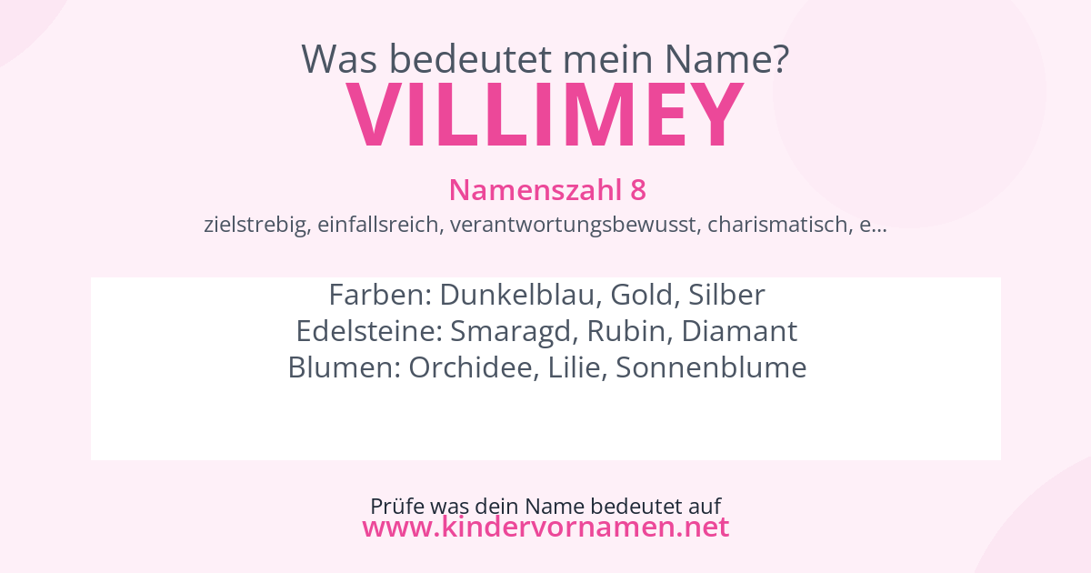 Was bedeutet der Name Villimey?
