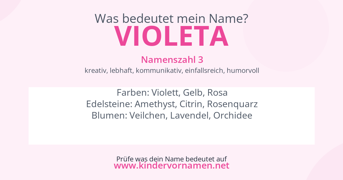 Was bedeutet der Name Violeta?