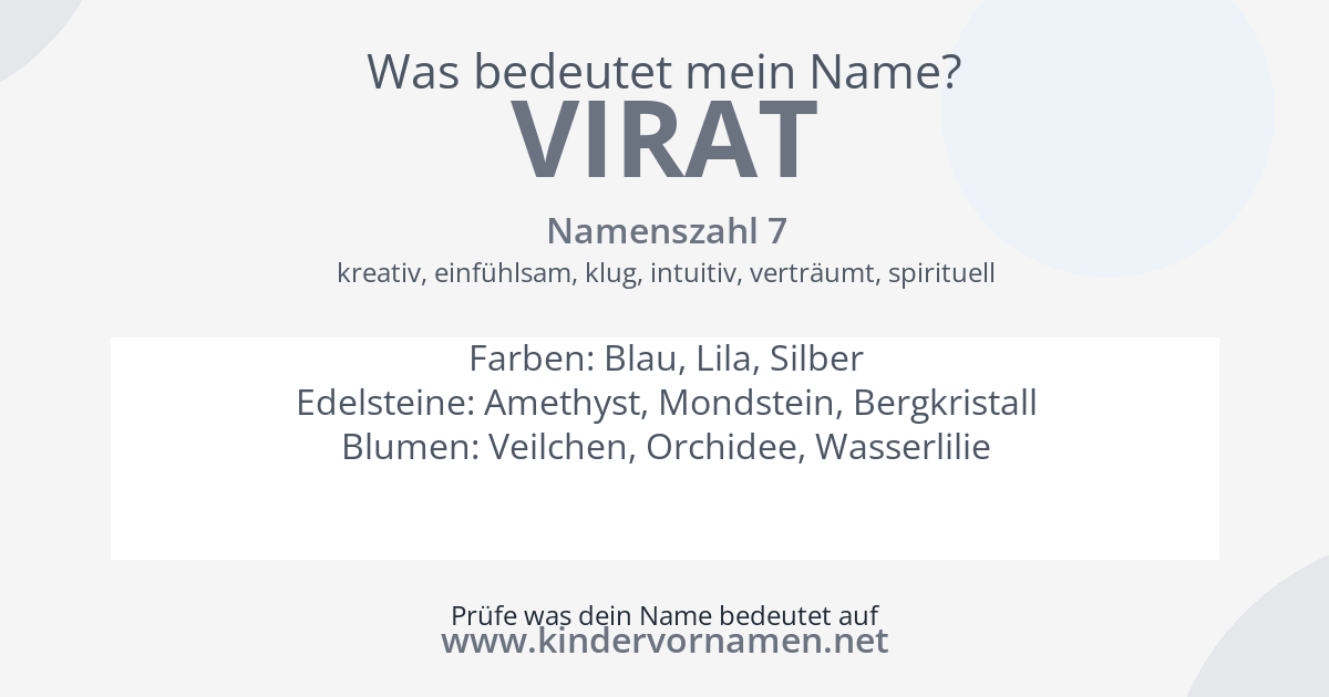 Was bedeutet der Name Virat?