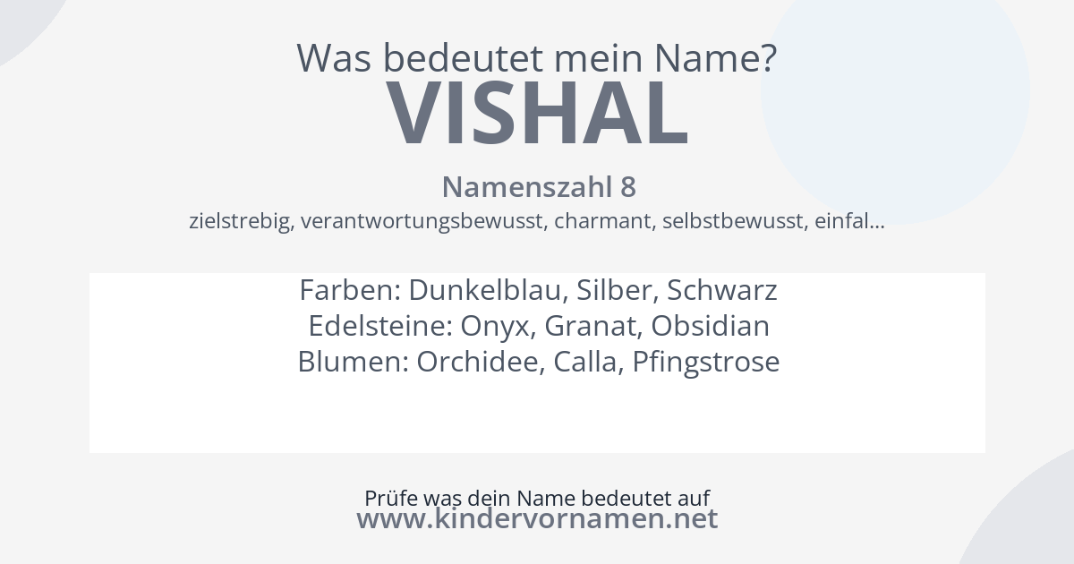 Was bedeutet der Name Vishal?
