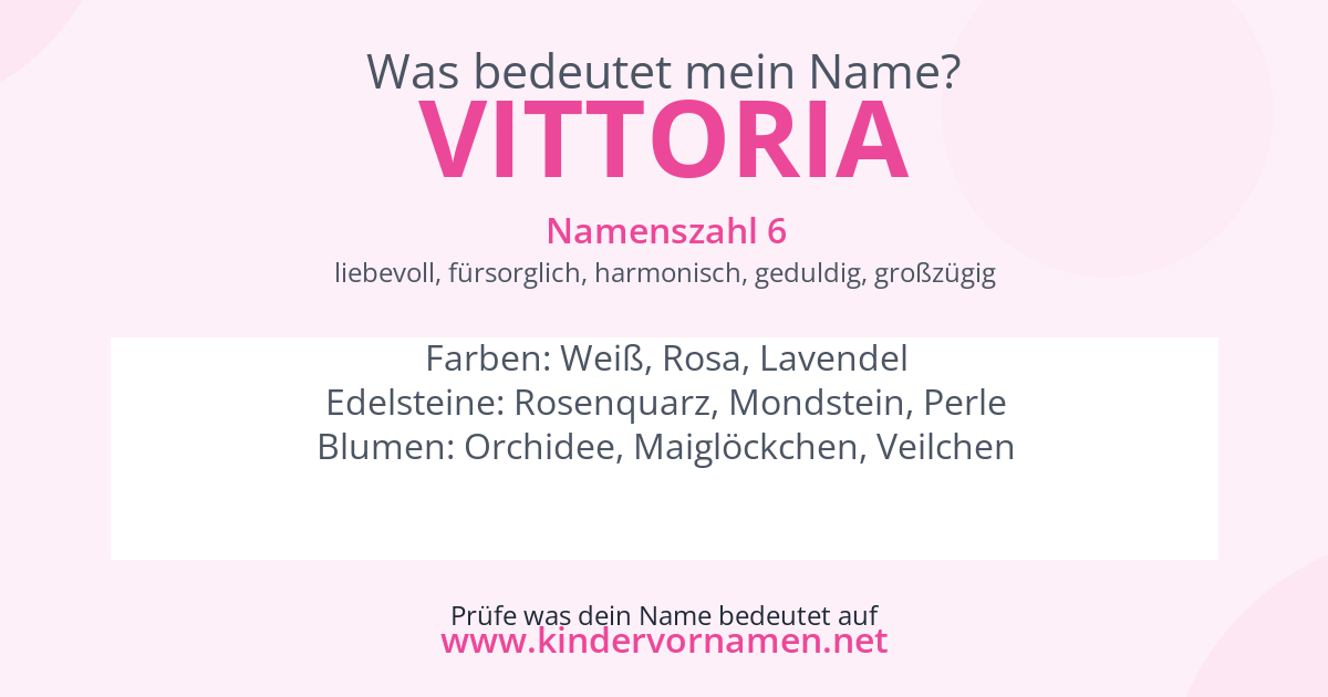 Was bedeutet der Name Vittoria?