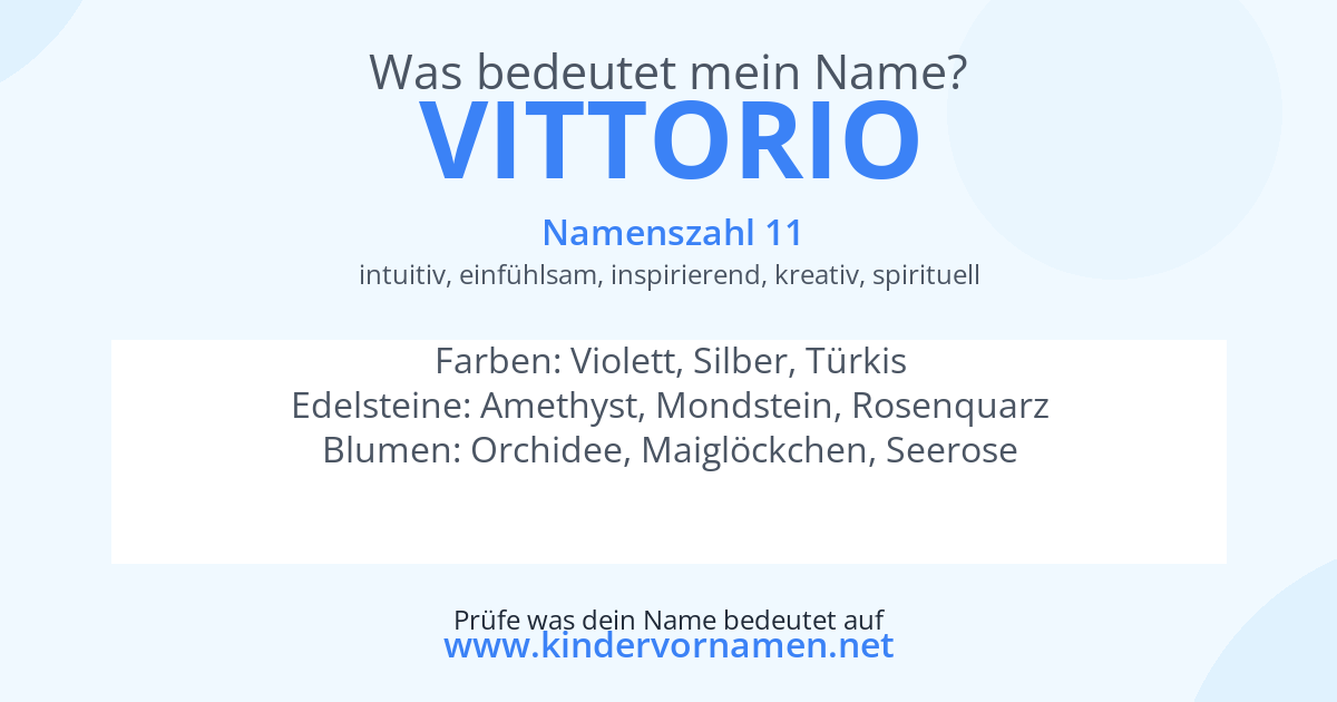 Was bedeutet der Name Vittorio?