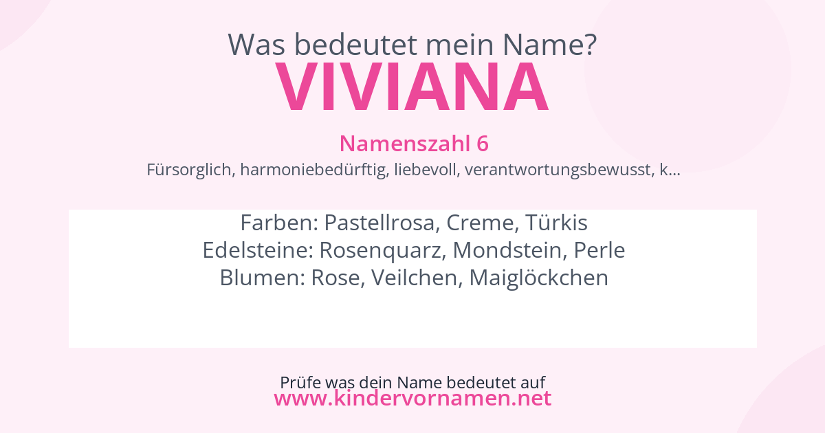 Was bedeutet der Name Viviana?
