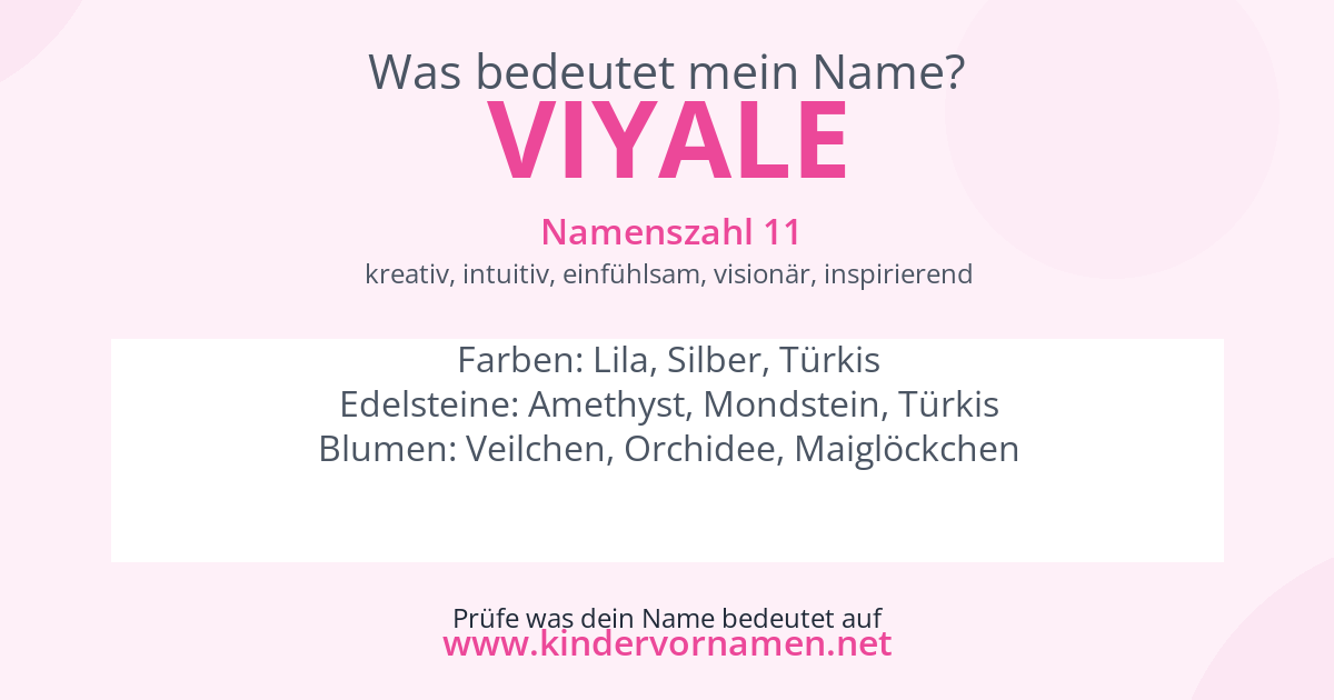Was bedeutet der Name Viyale?