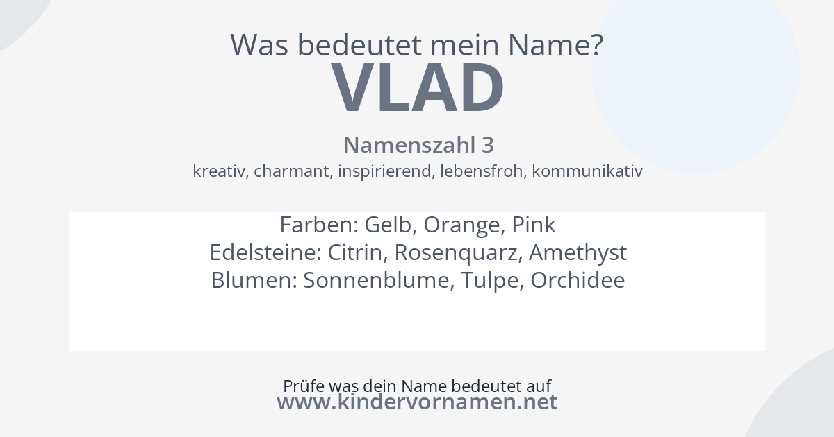 Was bedeutet der Name Vlad?