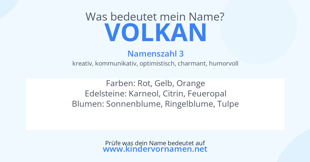 Was bedeutet der Name Volkan?