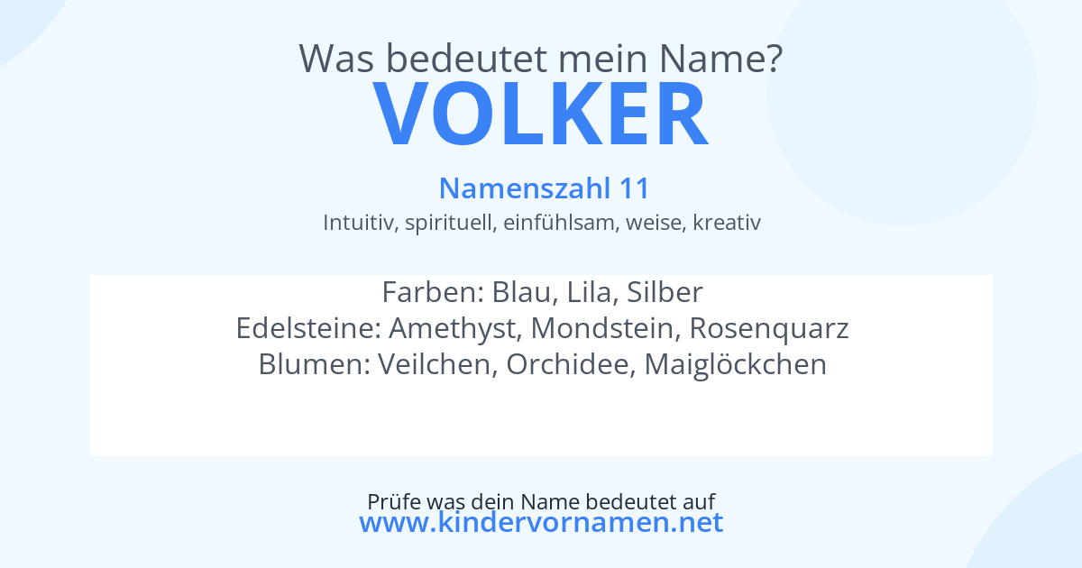 Was bedeutet der Name Volker?