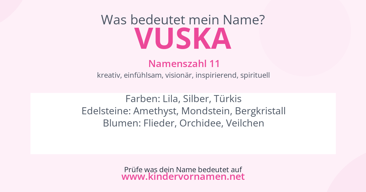 Was bedeutet der Name Vuska?