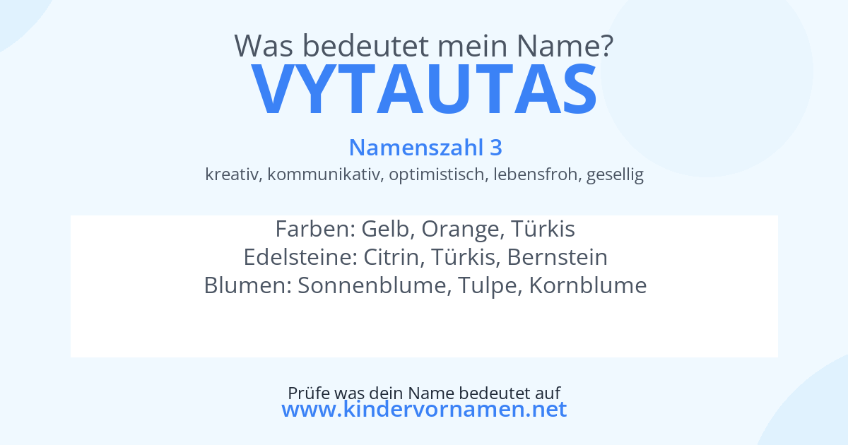 Was bedeutet der Name Vytautas?
