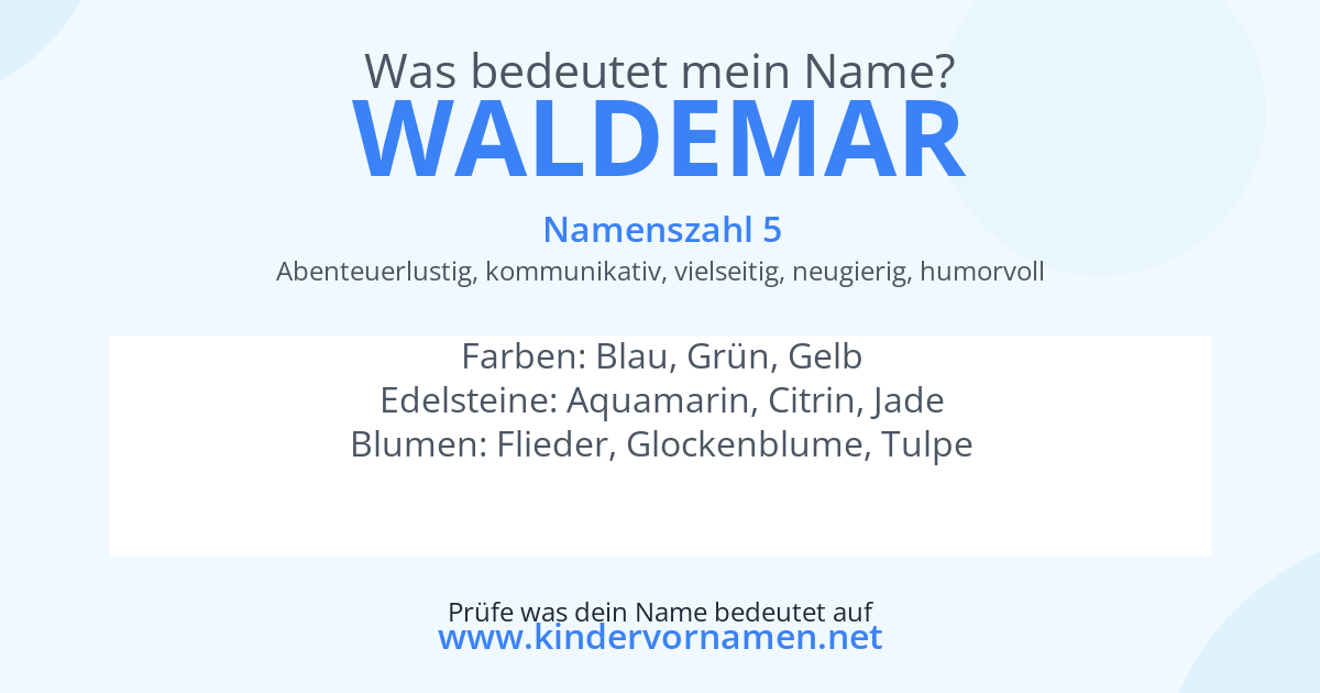 Was bedeutet der Name Waldemar?