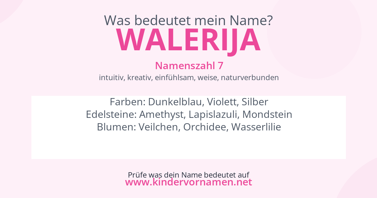 Was bedeutet der Name Walerija?