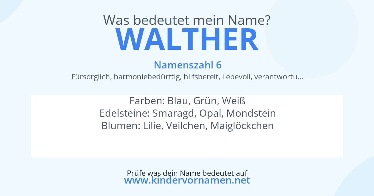 Was bedeutet der Name Walther?
