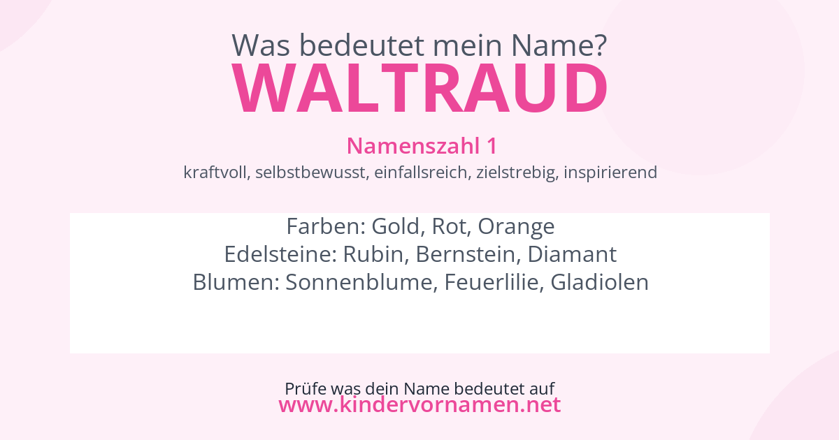 Was bedeutet der Name Waltraud?